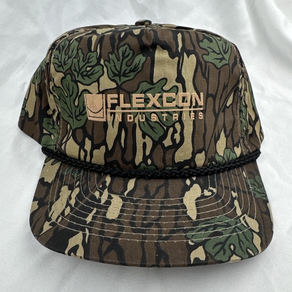 Cobra Caps Other - Vintage 90s Cobra Cap Camo Hat Flexcon Industries Rope Snapback Water Well Tanks